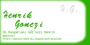 henrik gonczi business card